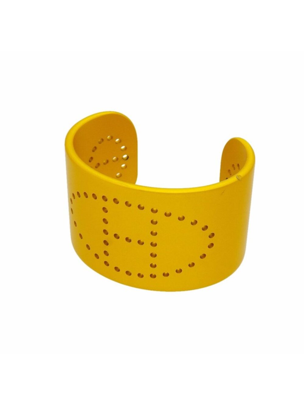 Hermes Bangle Evelyne Cuff Aluminium Yellow Bracelet